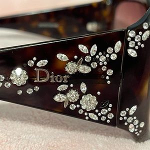 Dior Tortoise floral crystal sunglasses